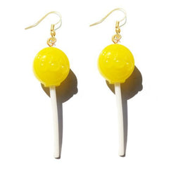 Earring For Women Resin Lollipop Drop Earrings Children Jewelry Custom Made Handmade Cute Girls Cotton Candy Gift - dealskart.com.au