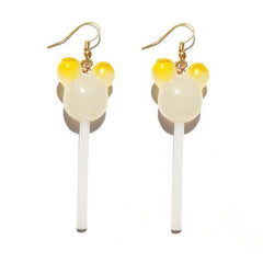 Earring For Women Resin Lollipop Drop Earrings Children Jewelry Custom Made Handmade Cute Girls Cotton Candy Gift - dealskart.com.au