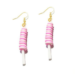 Earring For Women Resin Lollipop Drop Earrings Children Jewelry Custom Made Handmade Cute Girls Cotton Candy Gift - dealskart.com.au