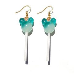 Earring For Women Resin Lollipop Drop Earrings Children Jewelry Custom Made Handmade Cute Girls Cotton Candy Gift - dealskart.com.au