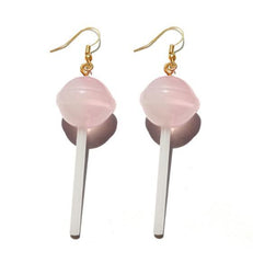 Earring For Women Resin Lollipop Drop Earrings Children Jewelry Custom Made Handmade Cute Girls Cotton Candy Gift - dealskart.com.au