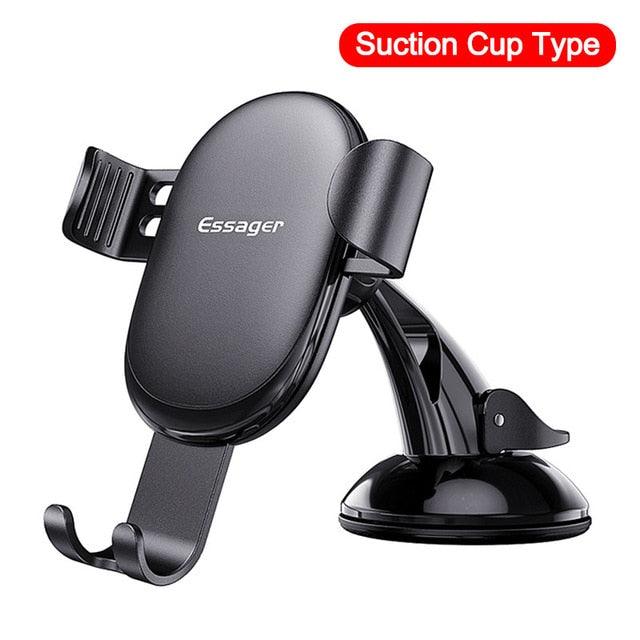 Essager Gravity Car Phone Holder For iPhone Samsung Universal Mount Holder For Phone in Car Cell Mobile Phone Holder Stand - dealskart.com.au