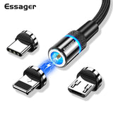 Essager Magnetic Charger Micro USB Cable for iPhone Samsung Android Mobile Phone Fast Charging Wire Cord Magnet USB Type C Cable - dealskart.com.au