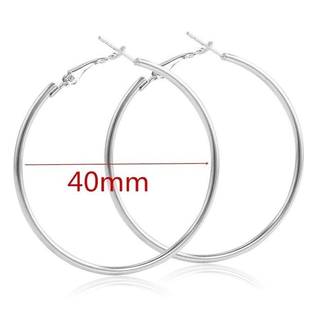 Exaggerate Big Smooth Circle Hoop Earrings - dealskart.com.au