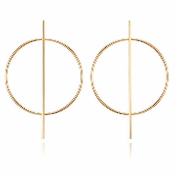 FNIO Fashion Vintage Earrings For Women Big Geometric Statement Gold Metal Drop Earrings 2020 Trendy Earings Jewelry Accessories - dealskart.com.au