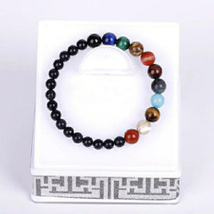 Galaxy Solar System Bracelet Universe Nine Planets Natural Stone Stars Earth Moon Bracelet For Women Man Fashion Jewelry - dealskart.com.au