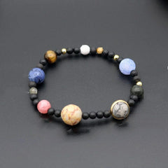 Galaxy Solar System Bracelet Universe Nine Planets Natural Stone Stars Earth Moon Bracelet For Women Man Fashion Jewelry - dealskart.com.au