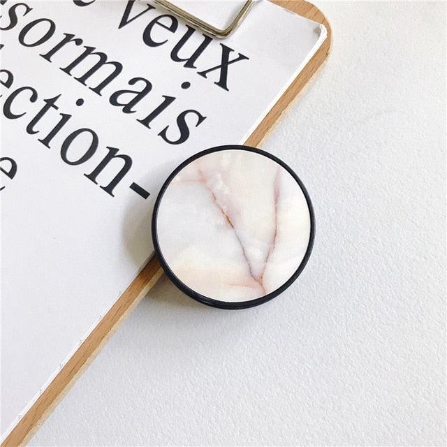 Glossy Popular Marble Expanding Phone Stand Grip Finger Rring Support Anti-Fall Round Foldable Mobile Phone Holder for iPhone 11 - dealskart.com.au
