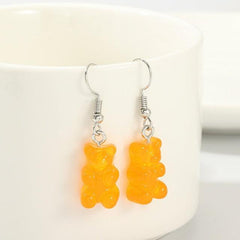 Guangtuo Dangle Drop Polychromatic Bear Stud Earrings - For Women/ Girls - dealskart.com.au