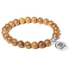 Handmade Natural Stone Lotus Ohm Buddha Beads Bracelet Pink Zebra Stone Lotus Charm Bracelet for Women Men Yoga Jewelry Gifts - dealskart.com.au