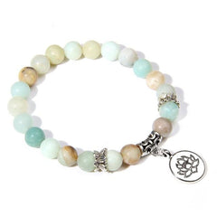 Handmade Natural Stone Lotus Ohm Buddha Beads Bracelet Pink Zebra Stone Lotus Charm Bracelet for Women Men Yoga Jewelry Gifts - dealskart.com.au