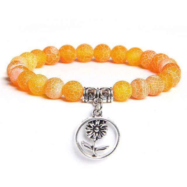 Handmade Natural Stone Lotus Ohm Buddha Beads Bracelet Pink Zebra Stone Lotus Charm Bracelet for Women Men Yoga Jewelry Gifts - dealskart.com.au