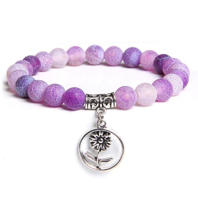 Handmade Natural Stone Lotus Ohm Buddha Beads Bracelet Pink Zebra Stone Lotus Charm Bracelet for Women Men Yoga Jewelry Gifts - dealskart.com.au