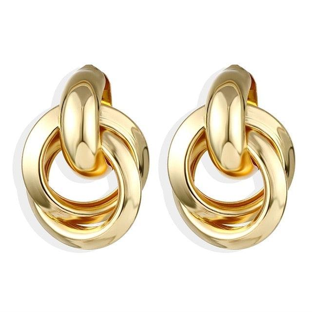 Iparam Women's Geometric Design Charming Earrings - Metal Toned - dealskart.com.au