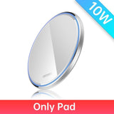 KUULAA 10W Qi Wireless Charger For iPhone X/XS Max XR 8 Plus Mirror Wireless Charging Pad For Samsung S9 S10+ Note 9 8 - dealskart.com.au