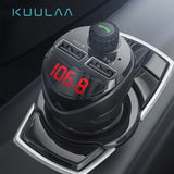 KUULAA Car Charger FM Transmitter Bluetooth Car Audio MP3 Player TF Card Car Kit 3.4A Dual USB Car Phone Charger For Xiaomi Mi - dealskart.com.au