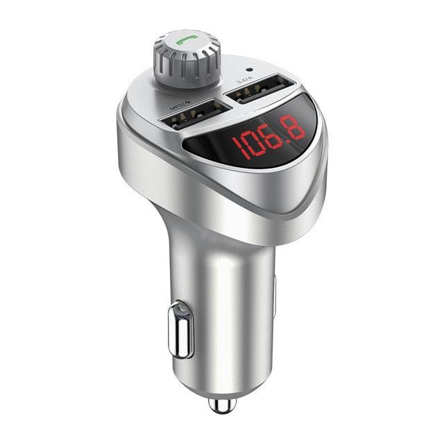 KUULAA Car Charger FM Transmitter Bluetooth Car Audio MP3 Player TF Card Car Kit 3.4A Dual USB Car Phone Charger For Xiaomi Mi - dealskart.com.au