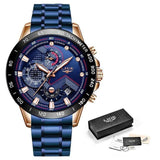 LIGE Men’s Branded Sports Watch with Stainless Steel - dealskart.com.au