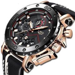 LIGE Men’s Luxury Chronograph Watch- Military Edition - dealskart.com.au