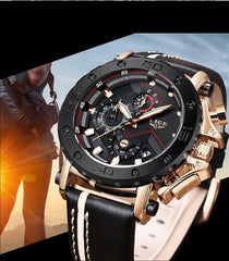 LIGE Men’s Luxury Chronograph Watch- Military Edition - dealskart.com.au