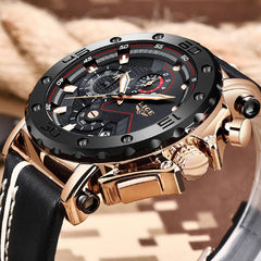 LIGE Men’s Luxury Chronograph Watch- Military Edition - dealskart.com.au