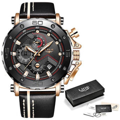 LIGE Men’s Luxury Chronograph Watch- Military Edition - dealskart.com.au