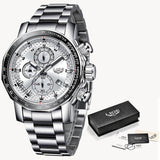 LIGE New Sport Chronograph Men’s Luxury Quartz Watch - dealskart.com.au