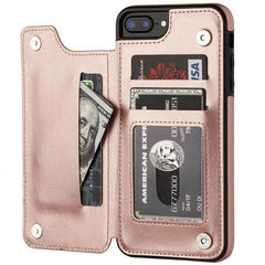 Luxury Slim Fit Premium Leather Cover For iPhone 11 12 mini Pro XR XS Max X 6 6s 7 8 Plus Wallet Card Slots Shockproof Flip Case - dealskart.com.au