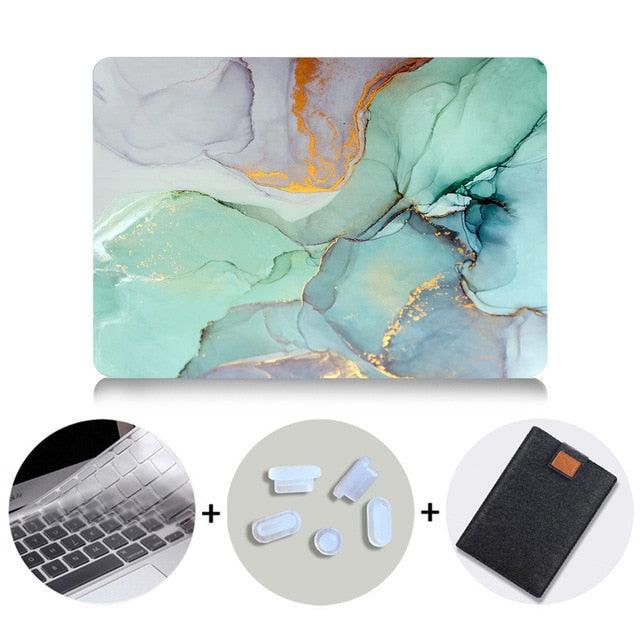 Marble Design MacBook Case With Bag & Keyboard Cover - dealskart.com.au