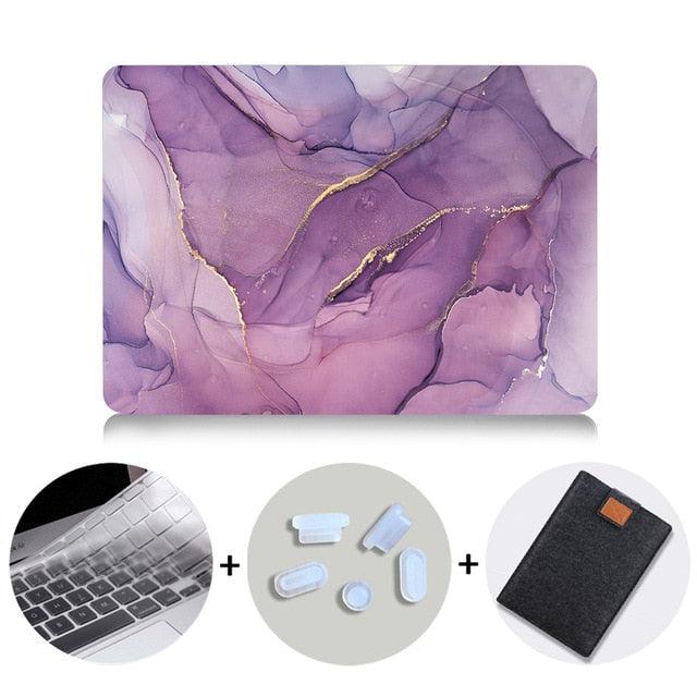 Marble Design MacBook Case With Bag & Keyboard Cover - dealskart.com.au