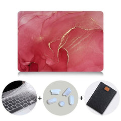 Marble Design MacBook Case With Bag & Keyboard Cover - dealskart.com.au