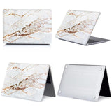 Marble Hardshell Laptop Case For MacBook With Keyboard Cover & Screen Protector - dealskart.com.au