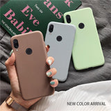 matte silicone phone case on for huawei honor play 8x max 8A 8C view 20 v20 8 9 10 lite 7x 7s 7a 7c pro v10 candy color cover - dealskart.com.au