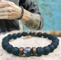 MCLLROY Tibetan Buddha Moonstone Beads Bracelet - Natural - dealskart.com.au