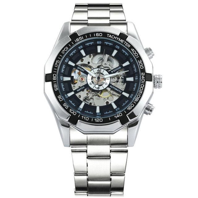 Men’s Automatic Mechanical Skeleton Luxury Watch - dealskart.com.au