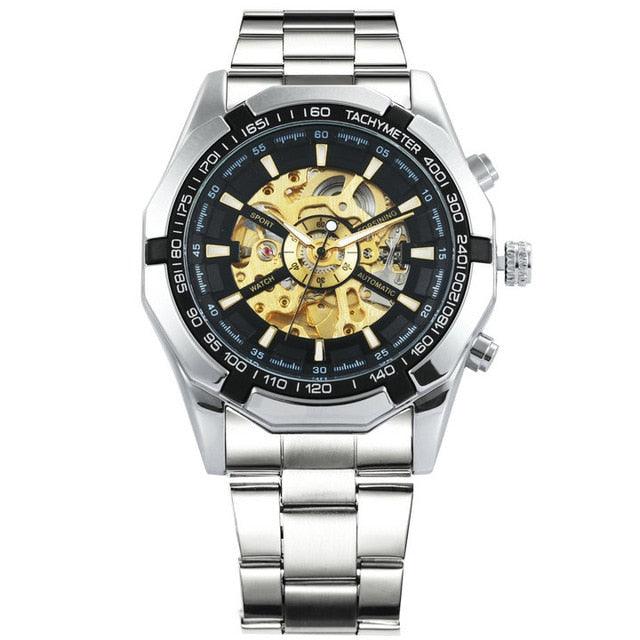 Men’s Automatic Mechanical Skeleton Luxury Watch - dealskart.com.au