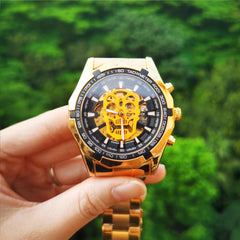 Men’s Automatic Mechanical Skeleton Luxury Watch - dealskart.com.au