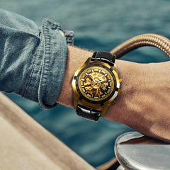 Men’s Automatic Mechanical Skeleton Luxury Watch - dealskart.com.au