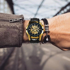 Men’s Automatic Mechanical Skeleton Luxury Watch - dealskart.com.au