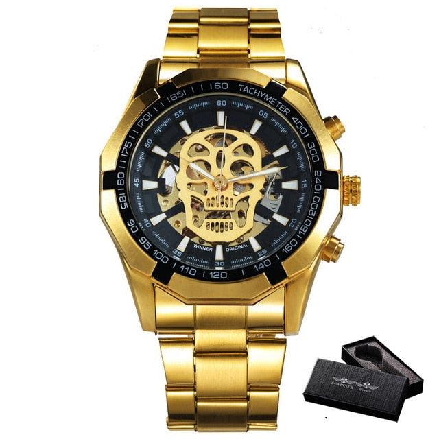 Men’s Automatic Mechanical Skeleton Luxury Watch - dealskart.com.au