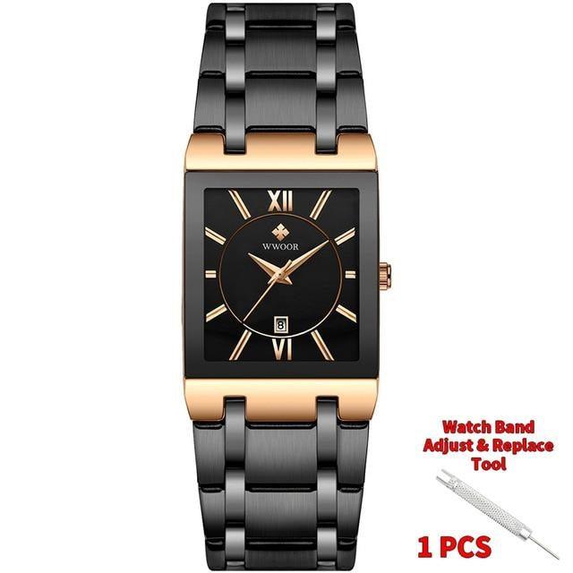 Men’s Classic Stainless-Steel Waterproof Watch - dealskart.com.au