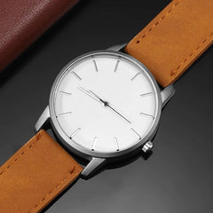Men’s Fashion Leather Watch - For Casual & Business Wear - dealskart.com.au
