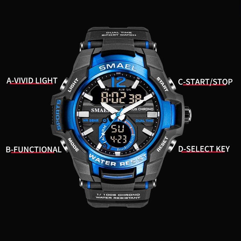 Men’s Fashion Quartz Digital LED Wristwatch - dealskart.com.au