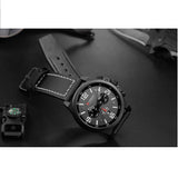 Men’s Wristwatch Military Genuine Leather - dealskart.com.au