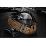 Men’s Wristwatch Military Genuine Leather - dealskart.com.au