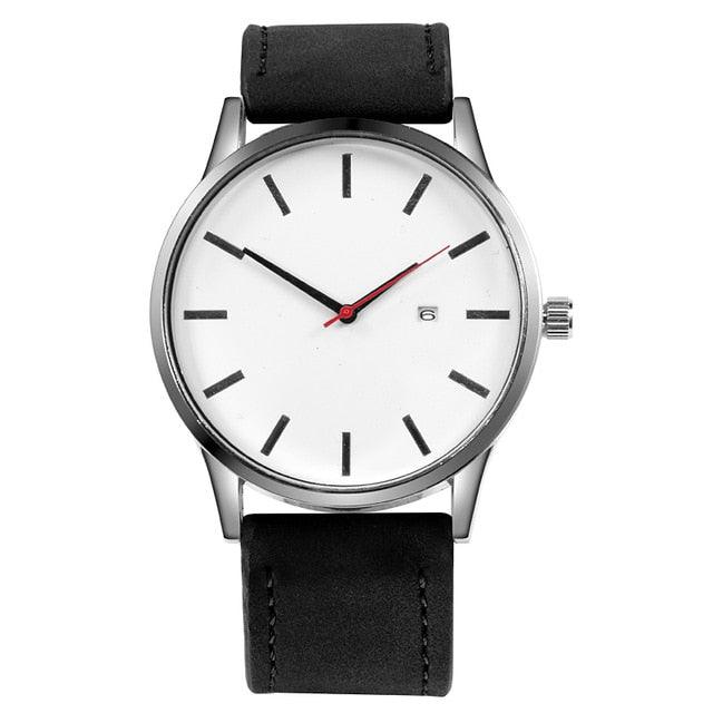 Men’s Quartz Watch for Casual Wear Leather Strap - dealskart.com.au