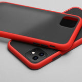N1986N Phone Case For iPhone 12 mini 12 11 Pro X XR XS Max 7 8 Plus Contrast Color Frame Matte Hard PC Protective For iPhone 11 - dealskart.com.au