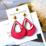 New Korean Acrylic Earrings For Women Statement Vintage Geometric Gold Dangle Drop Earrings 2020 Female Wedding Fashion Jewelry - dealskart.com.au