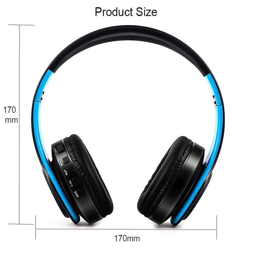 New Portable Wireless Headphones Bluetooth Stereo Foldable Headset Audio Mp3 Adjustable Earphones with Mic for Music - dealskart.com.au