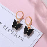 Poxam Women's Black Beauty Metal and Acrylic Earrings - dealskart.com.au